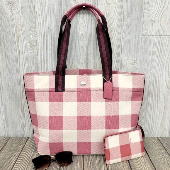 Coach Handbags - Coach Tote In Buffalo Plaid W/Pouch - NEW W/TAG